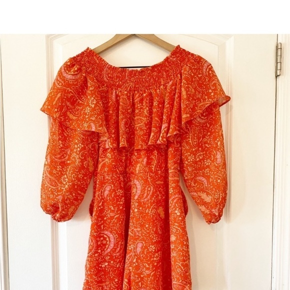 1. STATE Paisley Off The Shoulder Romper - Picture 9 of 11